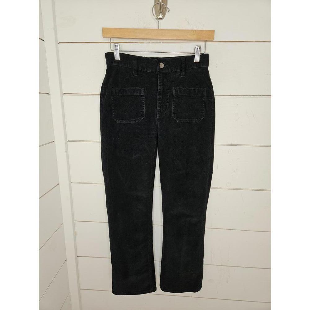 J Crew 25 black corduroy Billie Demi boot crop pants